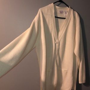 White cardigan